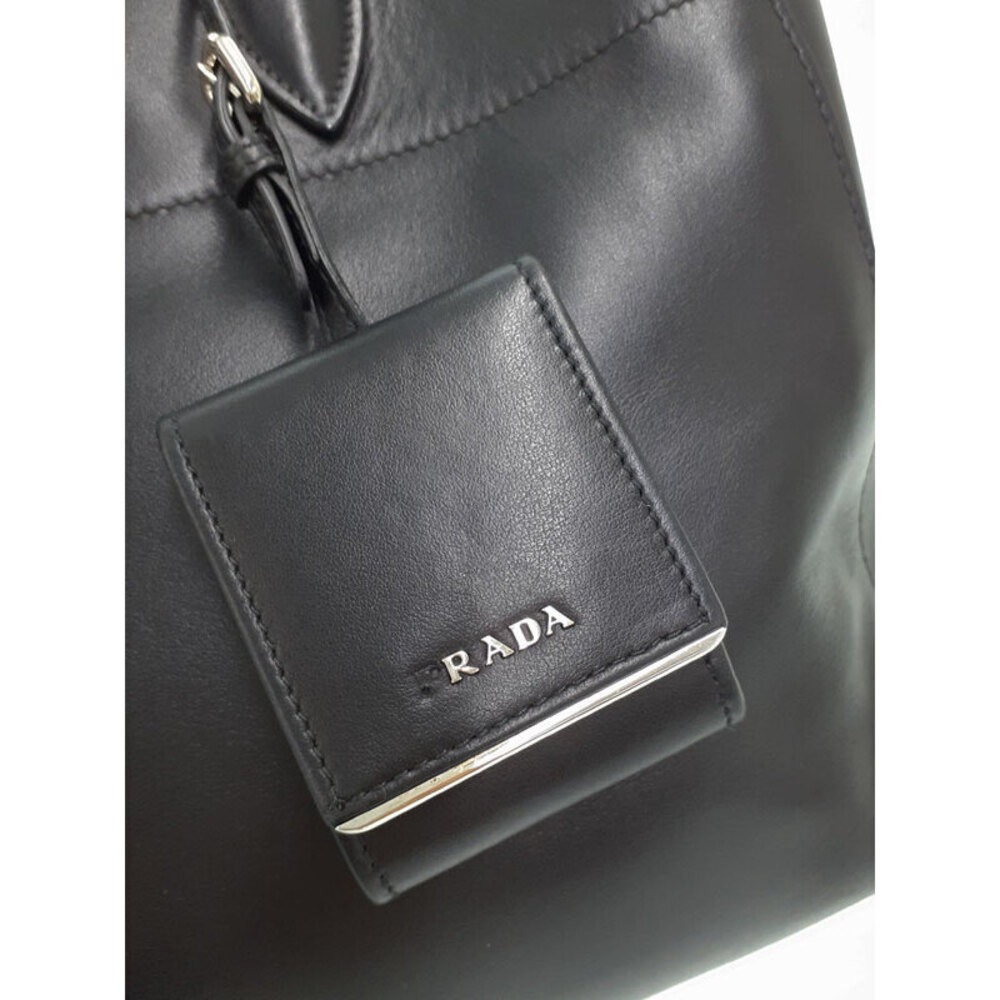 Prada Black Tote Calf Leather Shoulder Bag City - Picture 5 of 9
